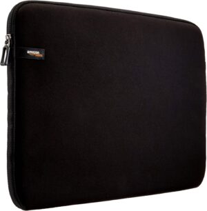 Amazon Basics 17.3-inch Laptop Sleeve, Protective Case with Zipper - Black