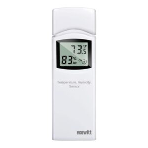 ECOWITT WN31 Wireless Multi-Channels Thermometer and Hygrometer Sensor, Temperature & Humidity Gauge with LCD Display, Dip Switches to Switch ℃/℉(Not use as Outdoor temperautre and Humidity Sensor)