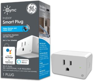 GE CYNC Smart Plug, Indoor Bluetooth and Wi-Fi Outlet Socket, Works with Alexa and Google, Great Christmas Gifts for Men, Holiday Gift for Women, Perfect Dad Gifts (1 Pack)