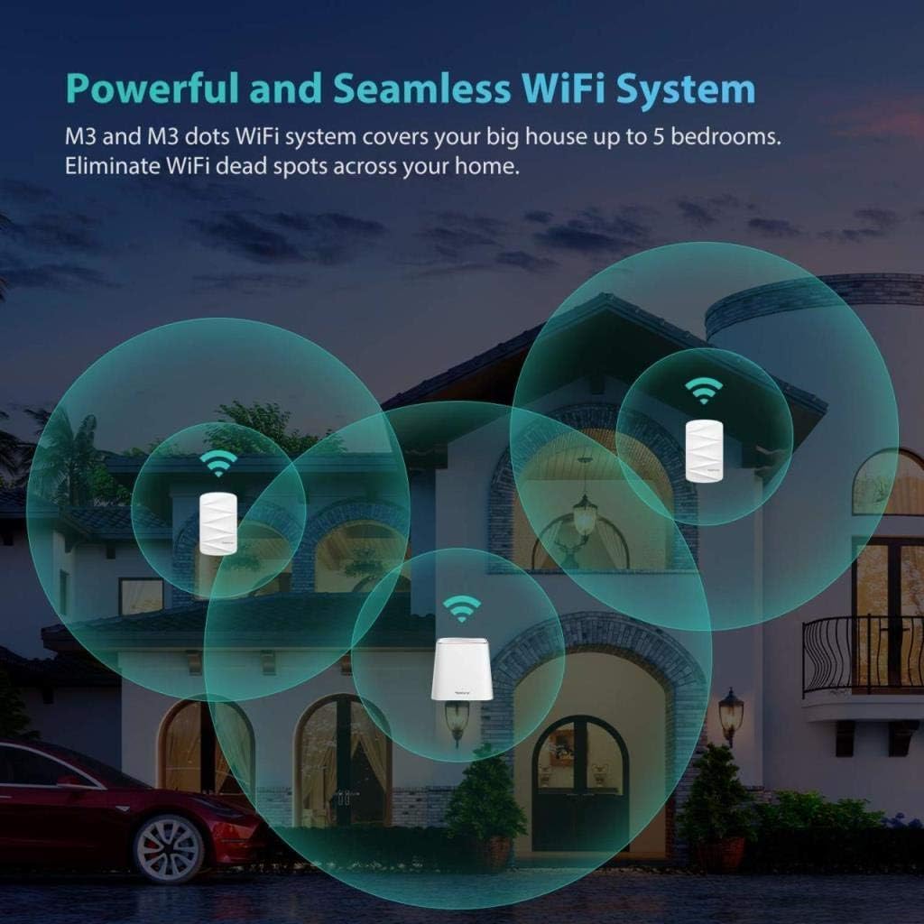 MeshForce M3 Dot Wall Plug WiFi Extender, Works with MeshForce M1 and M3 Whole Home Mesh WiFi System – Use with only MeshForce WiFi System - Image 2