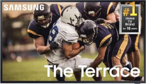 SAMSUNG 55-inch Class QLED 4K The Terrace Partial Sun Outdoor, Direct Full Array 16x, Quantum HDR 32x, Weatherproof, Wide Viewing Angle Smart TV w/ Alexa Built-in (QN55LST7TAFXZA, Latest Model)