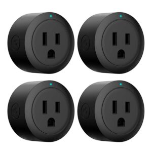 WiFi Smart Socket, 10A Smart Plug Compatible with Alexa and Google Home, Remote Control with Timer Function, Voice Control Outlet