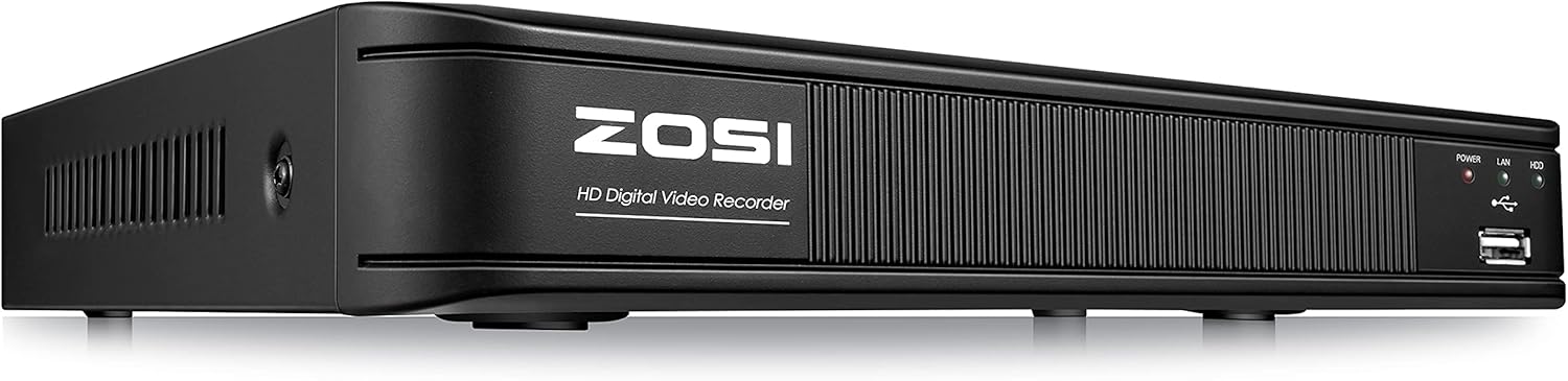ZOSI H.265+ 8 Channel 5MP Lite 1080p CCTV DVR Recorder Without HDD, Hybrid Capability 4-in-1(Analog/AHD/TVI/CVI) Surveillance DVR for Security Camera, Remote Access, Motion Detection, Alert Push