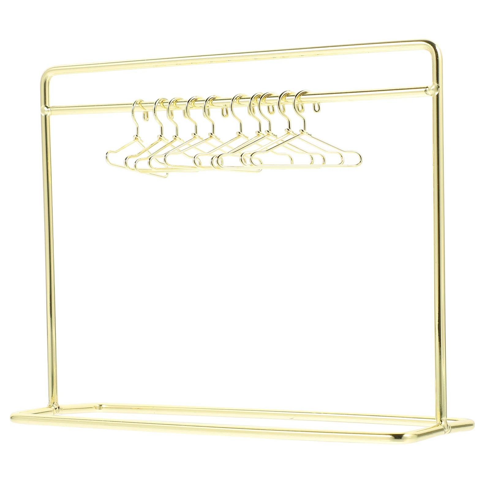 Mini Hanger Outfit Rack and Accessories Baby Toy Miniature Hangers Dress Garment My Life Metal Clothing