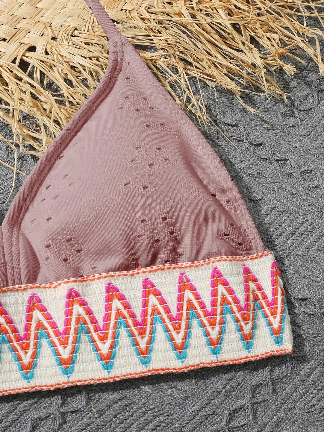 Verdusa Girl's 3 Piece Halter Bikini Sets Bathing Suit with Cover Up Skirt - Image 3