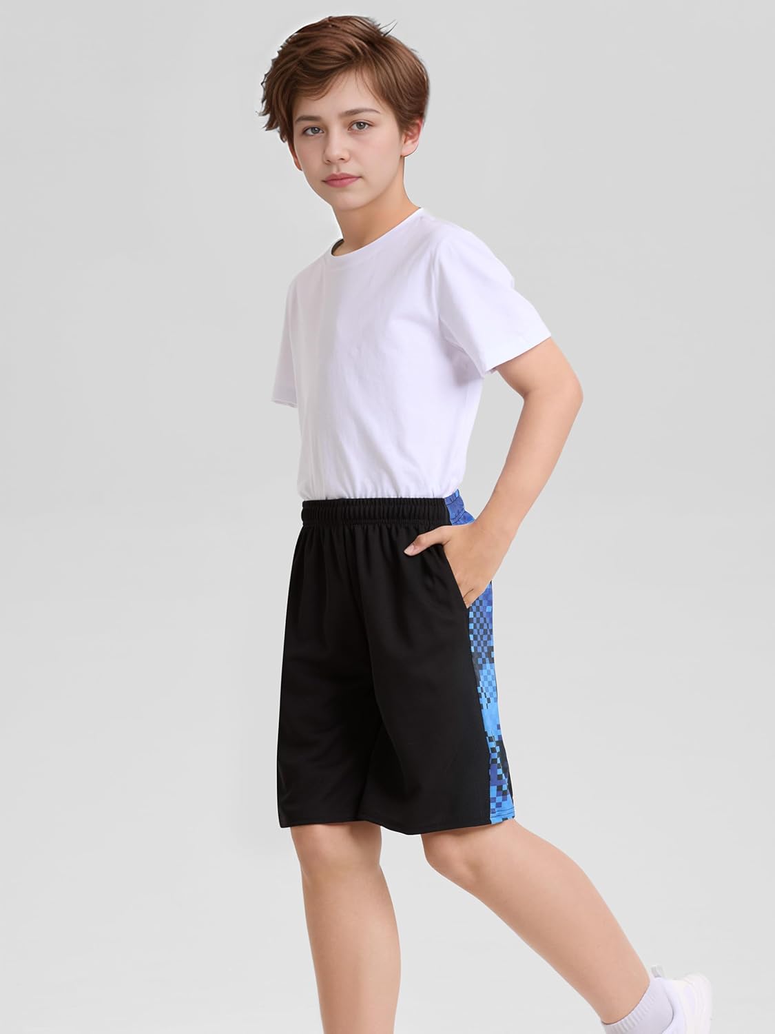 Resinta 5 Pack Boys Athletic Shorts Youth Kids Active Gym Basketball Shorts Soccer Quick Dry with Pockets Elastic Waist - Image 6
