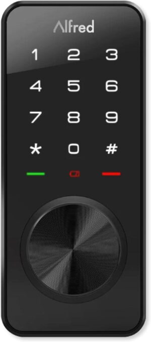 Alfred Touchscreen Keypad Pin + Bluetooth + Z-Wave + Key Entry (DB1-B-BL) Smart Door Lock