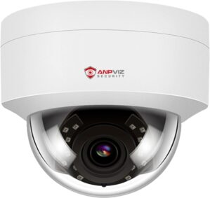 Anpviz 4MP PoE IP Dome Camera with Microphone/Audio, IP Security Camera Outdoor Indoor, 98ft Night Vision, IP66 Waterproof, 2.8mm Wide Angle Lens, 24/7 Recording, Not PTZ, NDAA Complaint (U Series)