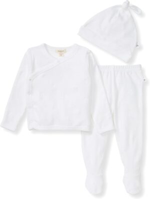 Burt's Bees Baby baby-girls Unisex Baby Take Me Home Set, 3-piece Top, Pant, and Hat Bundle