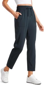 CRZ YOGA Lightweight Ankle Pants for Women 7/8 Casual Lounge Travel Work Trousers with Pockets