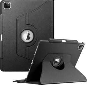 Fintie Rotating Case for iPad Pro 12.9-inch 6th Generation 2022-360 Degree Swiveling Protective Cover with Pencil Holder, Auto Sleep/Wake, Also Fit iPad Pro 12.9″ 5th/4th/3rd Gen, Black