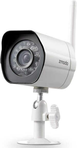 Zmodo 1080p Full HD Outdoor Wireless Security, Smart Home Indoor Outdoor WiFi IP Cameras with Night Vision, Plug-in, Compatible with Alexa