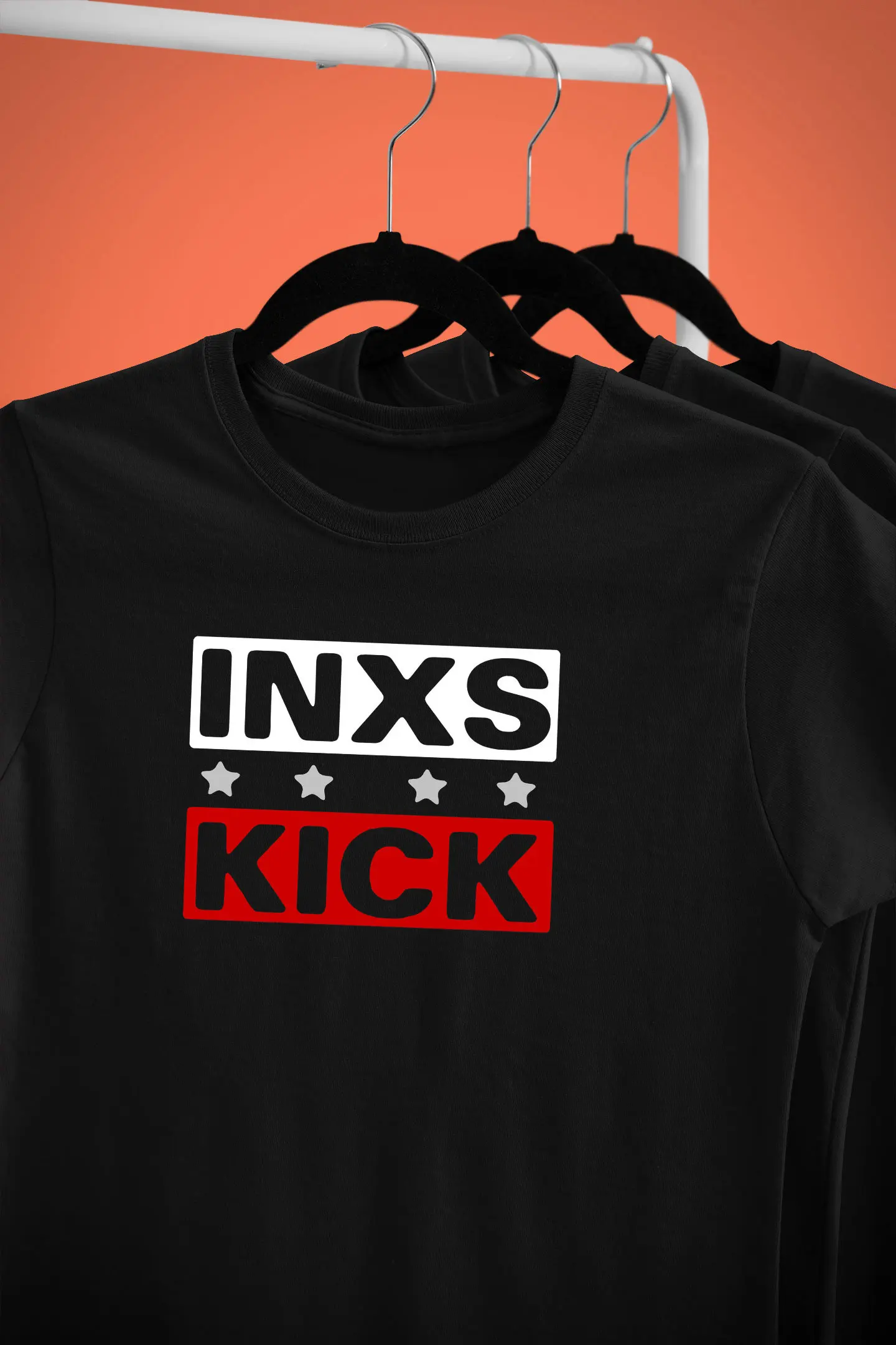 Inxs Kick Logo Men's Womens Top Black Tee Clothing Tshirt Size S- 5XL Unisex Best Gift Anniversary