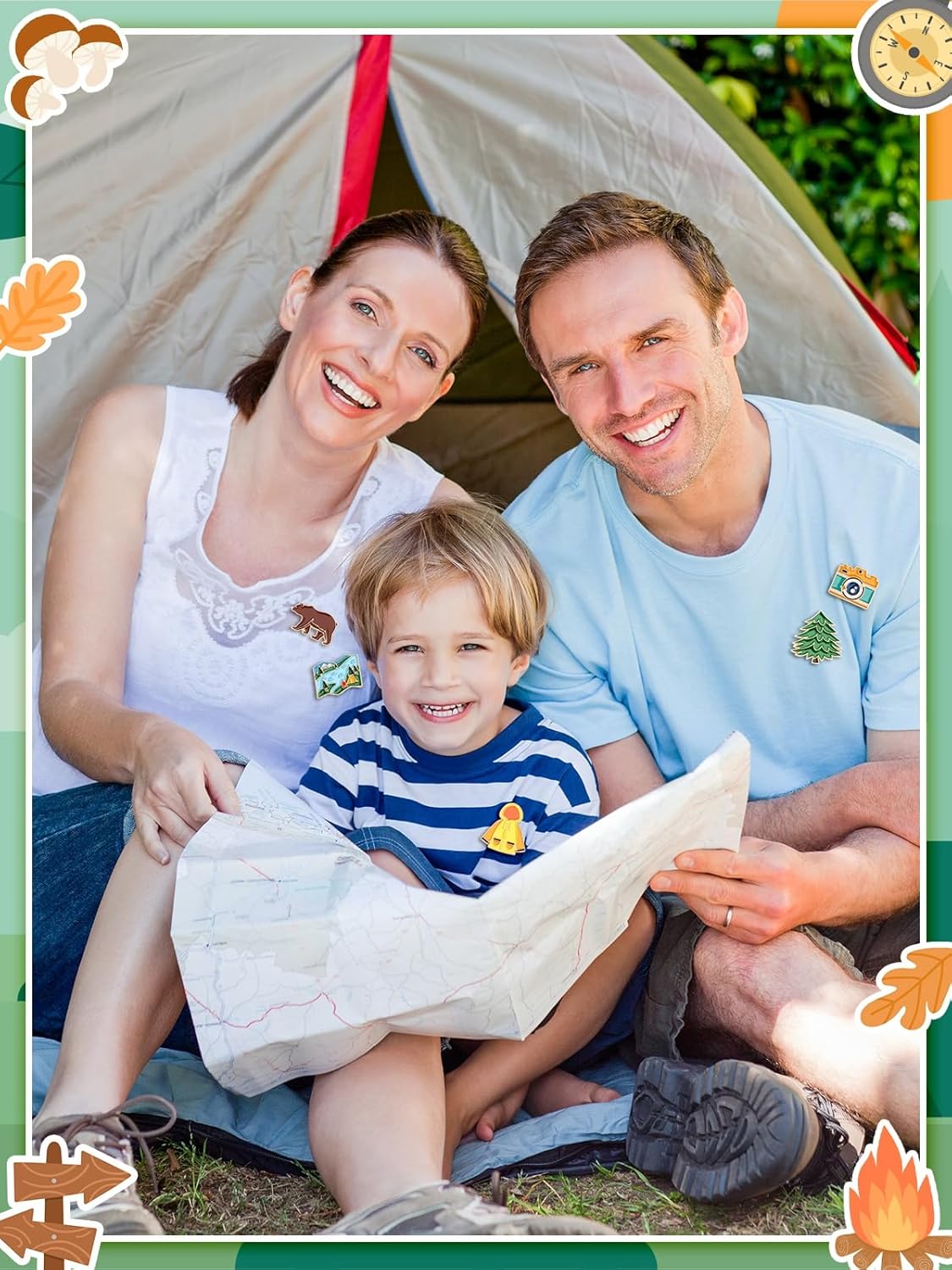 JUNEBRUSHS 28 pcs Camping Enamel Funny Outdoors Adventure Brooch Pins Lapel Pins for Camping Adventure Birthday Party Decorations Gift Supplies Clothes Backpacks Decor Accessories - Image 7