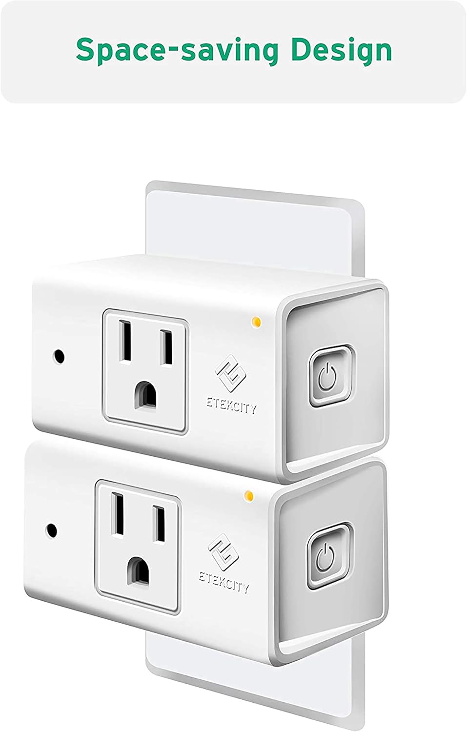 Etekcity ESW15 WiFi Energy Monitoring Smart Plug, Works with Alexa and Google Home, Compact Size, 15 Amp, White, 2 Pack - Image 4