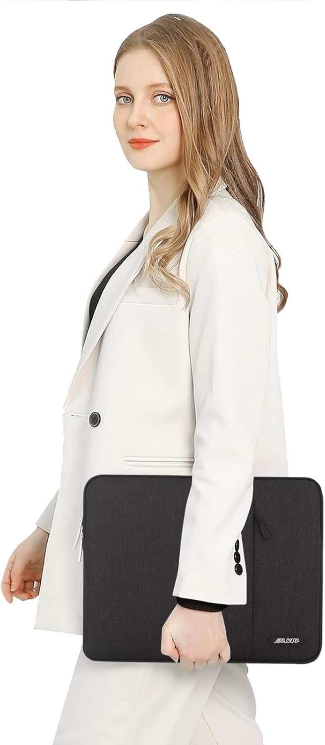 MOSISO Laptop Case 16 inch, 15-15.6 inch Laptop Sleeve Compatible with MacBook Pro 16 M4 M3 M2 M1, HP Acer Dell Lenovo ASUS Notebook, Polyester Vertical Computer Sleeve Bag with Pocket, Black - Image 6