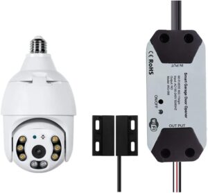 1pcs Tuya Smart Wireless Bulb PTZ Camera + 1pcs Tuya Smart Garage Door Opener Controller