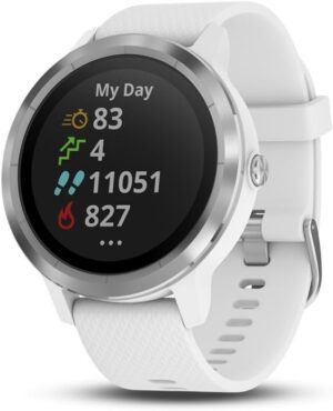 Garmin vívoactive 3 GPS Smartwatch - White & Stainless (Renewed)