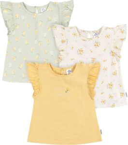 Gerber Baby Girls’ Toddler 3-Pack Short Sleeve Tees