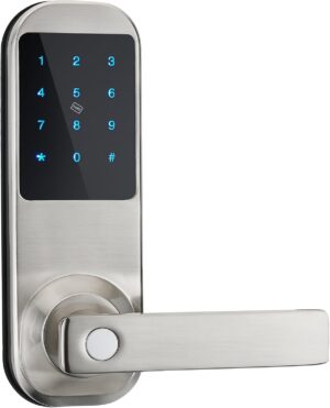 HAIFUAN M10 V2.0 Bluetooth Digital Door Lock, Unlock with Code, APP, Card and Key,Compatible with Alexa (NB)