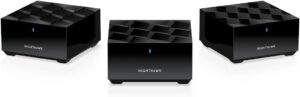NETGEAR Nighthawk Advanced Whole Home Mesh WiFi 6 System (MK63S) with Free Armor Security – AX1800 Router with 2 Satellite Extenders, Coverage up to 4,500 sq. ft. and 25+ Devices