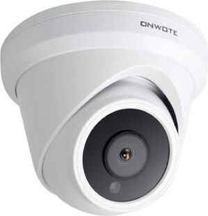 ONWOTE 4K 8MP PoE IP Security Camera, AI Human Vehicle Detection, 3840x2160 8 Megapixels, 134° FoV, Video Audio, Indoor Outdoor, Commercial Wired Camera for Business, Add-on to PoE NVR System