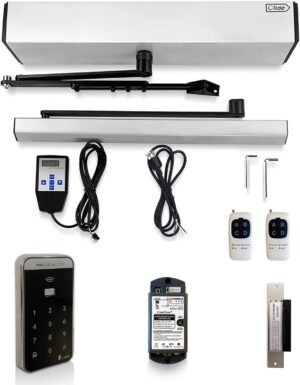 Olideauto Smart Home Door Opener WiFi Phone APP Remote Control Automatic Swing Door,Compatible with Alexa,Google Home,Voice Control Electric Door with Wireless Access Keypad,Electric Strike,Receiver