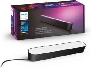Philips Hue Smart Play Light Bar Extension, Black - White & Color Ambiance LED Color-Changing - 1 Pack - Requires Hue Bridge and Hue Play Light Bar Base Kit - Control with App or Voice Assistant