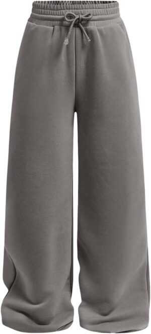 SOLY HUX Girl's Straight Wide Leg Sweatpants Casual High Waisted Baggy Joggers Track Pants