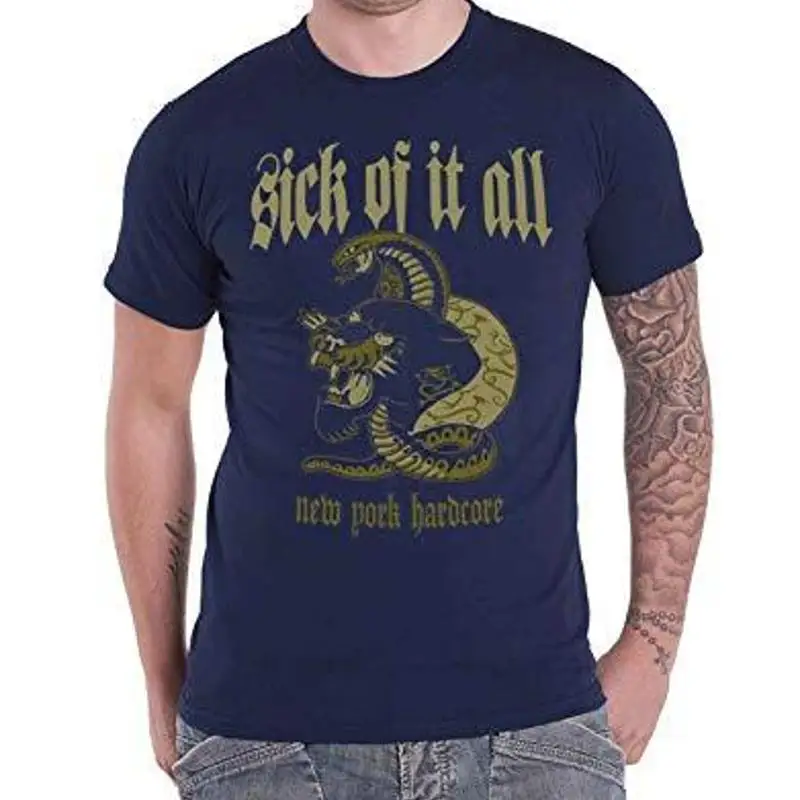 Sick Of It All Panther Navy Clothing Size S New T Shirt 18 D66Z