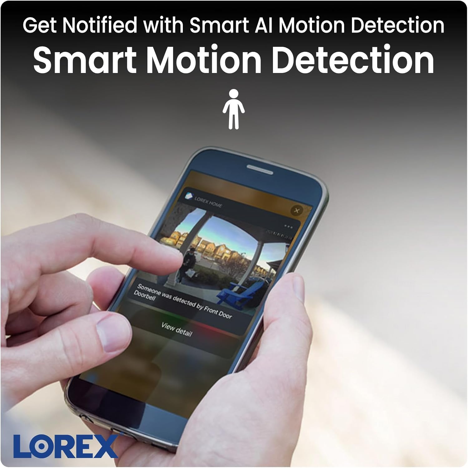 Lorex 2K Wired WiFi Smart Video Doorbell Camera w/No Subscription Fee - Smart Security Lighting, Night Vision, Motion Detection, Requires Existing Wiring (White) - Image 5