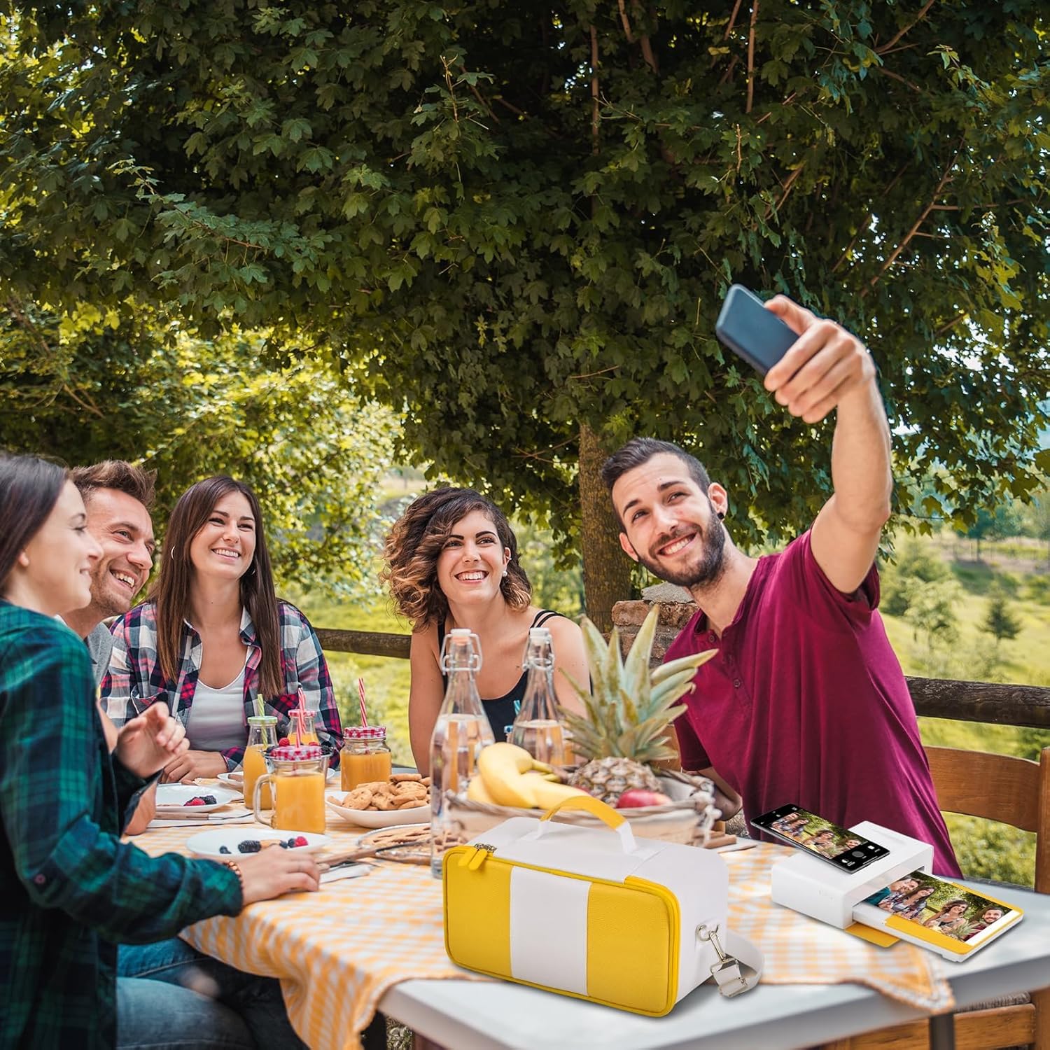 Carrying Bag Compatible with Kodak Dock/Plus 4x6”Portable Instant Photo Printer, Storage Holder for Cartridge Refill/Photo Paper Tray/Charger Accessories, with Adjustable Shoulder Strap (White) - Image 6