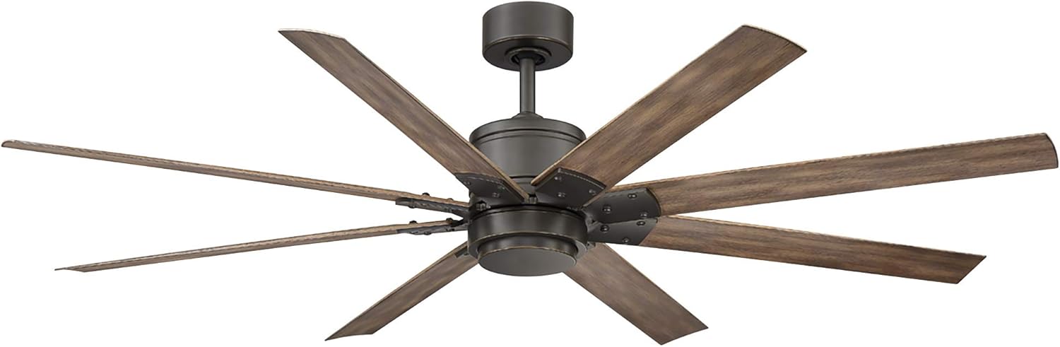 Renegade Smart Indoor and Outdoor 8-Blade Ceiling Fan 66in Oil Rubbed Bronze Barn Wood with 3000K LED Light Kit and Remote Control works with Alexa, and iOS or Android App - Image 4
