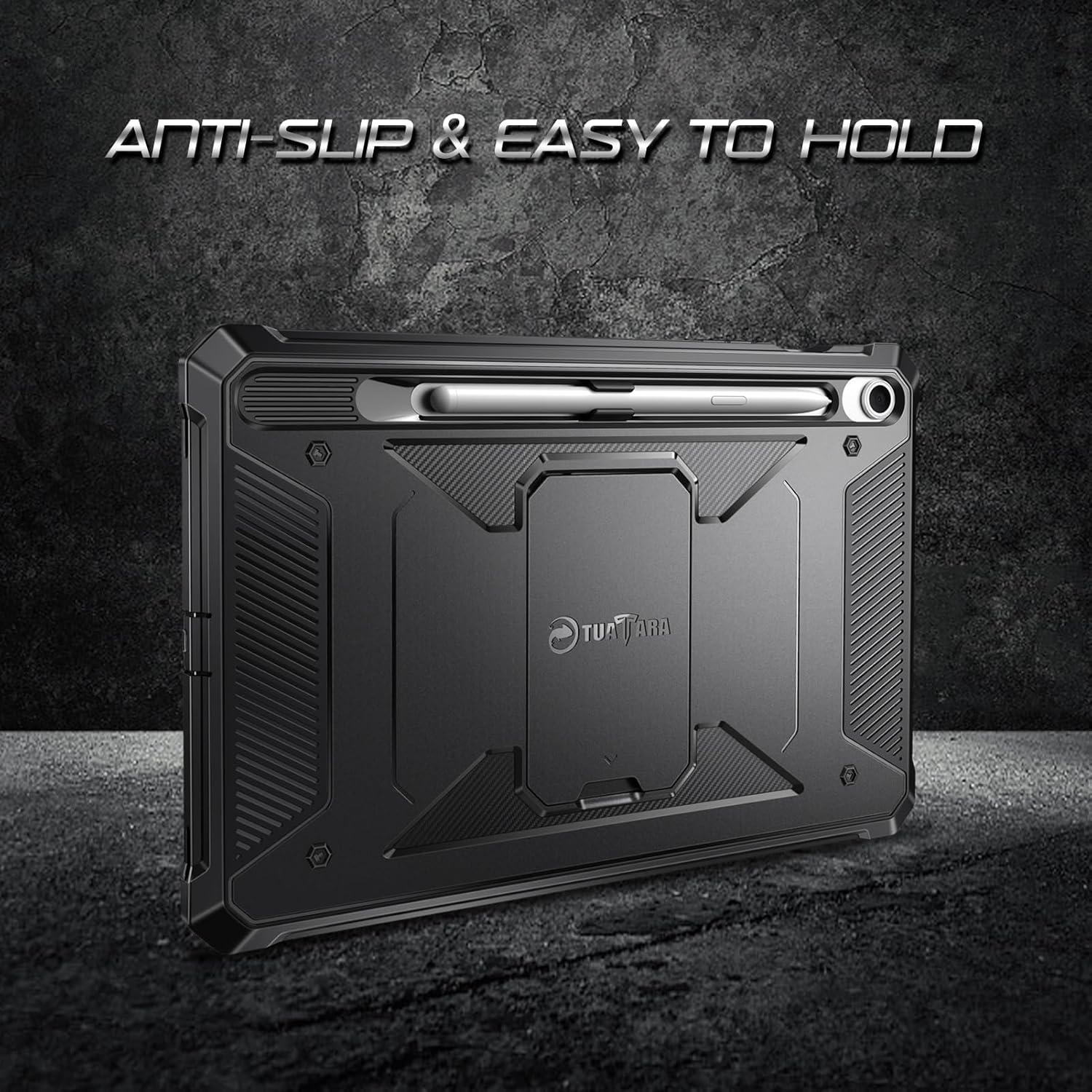 Fintie Shockproof Case for Samsung Galaxy Tab S10 Lite/ S10 FE/ S9 FE 5G 10.9 Inch/Tab S9 11 Inch, Tuatara Rugged Unibody Hybrid Bumper Kickstand Cover Built-in Screen Protector, Black - Image 6