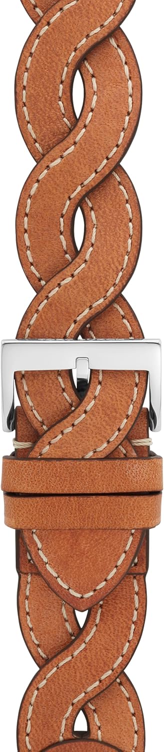 Tory Burch Women's Luggage Brown Braided-Leather Band For Apple Watch - Image 2