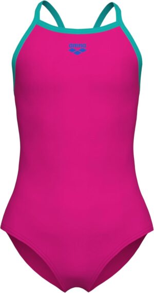 ARENA Feel Girls' Youth Light Drop Back Solid Swimsuit Waterfeel Fabric Comfortable One Piece Suit Pool or Beach