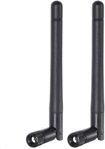 Bingfu Dual Band WiFi 2.4GHz 5GHz 5.8GHz 3dBi MIMO RP-SMA Male Bluetooth Antenna (2-Pack) for PC Computer WiFi Router Wireless Network Card USB Adapter Security IP Camera Video Surveillance Monitor