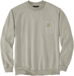 Carhartt Men's Relaxed Fit Midweight Garment Dye French Terry Crewneck Pocket Sweatshirt