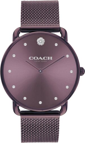 Coach Elliot Women's Watch | Modern Elegance with Iconic Tea Rose Detail | Chic Timepiece for Everyday Wear | Ideal Gift for Her | Water-Resistant | 36 mm