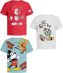 Disney Mickey Mouse T-Shirt (Sets) Donald Duck Goofy Pluto Graphic Fantasia Outfit Tee Baby/Toddlers Birthday to Kids Clothes