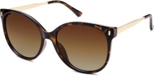 SOJOS Round Polarized Sunglasses for Women Men Oversized Trendy UV Protection Shades