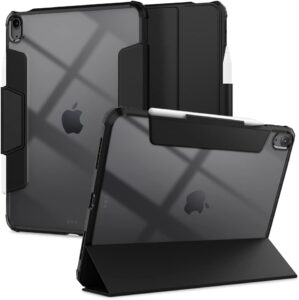 Spigen for iPad Air 11 Inch Case M3/M2 (2025-2024), 10.9 Inch 5th/4th Generation Case (2022/2020), Ultra Hybrid Pro Tri-Fold Cover Transparent Back and with Pencil Holder, Black