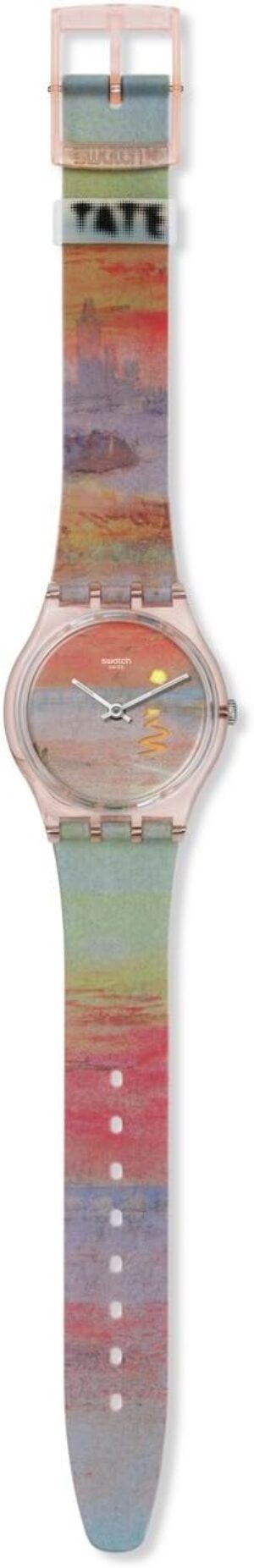 Swatch Gent Biosourced Unisex Watch Casual Plastic Pink Quartz Waterproof Turner’S Scarlet Sunset