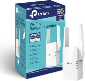 TP-Link AX1800 WiFi 6 Extender(RE605X)-Internet Booster, Covers up to 1500 sq.ft and 30 Devices,Dual Band Repeater up to 1.8Gbps Speed, AP Mode, Gigabit Port