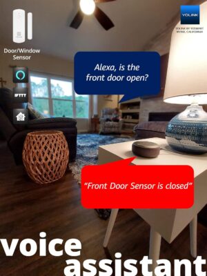 YoLink LoRa Smart Door Sensor Starter Kit: Hub & (2) Door Sensors – Up to 1/4 Mile Open-Air Range, Door Left-Open Reminders, up to 5 Year Battery Life, Alexa, IFTTT, Home Assistant