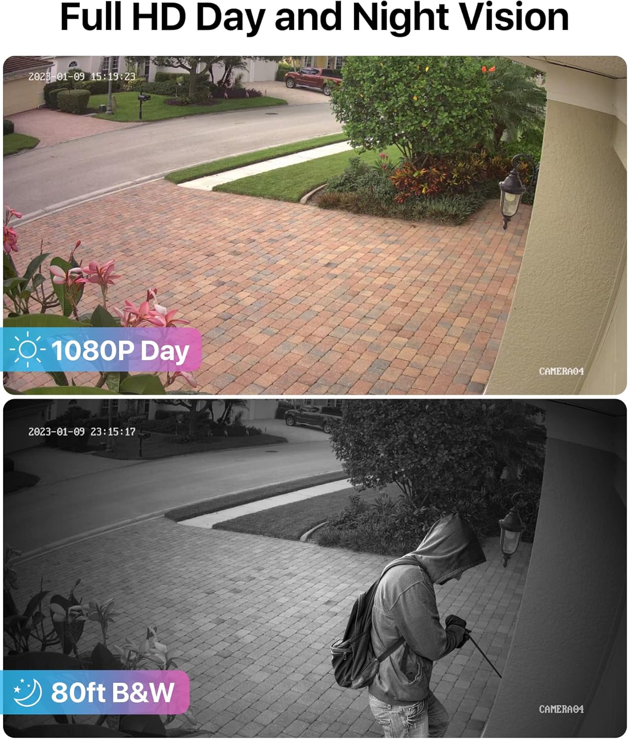 ZOSI 3K Lite 16CH Security Camera System Outdoor with 4TB HDD,AI Human/Vehicle Detection,H.265+ 16Channel 1080P CCTV DVR with 16PCS 1920TVL Surveillance Cameras,Night Vision,for 24/7 Recording - Image 2