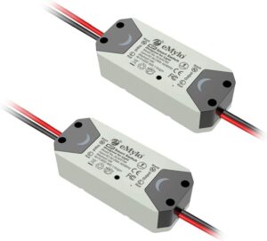 eMylo Smart WiFi Light Switch Wireless Relay Switch Module Remote Control Home Automation Timers Compatible with Alexa Echo Google Home iPhone Android App 2 Packs