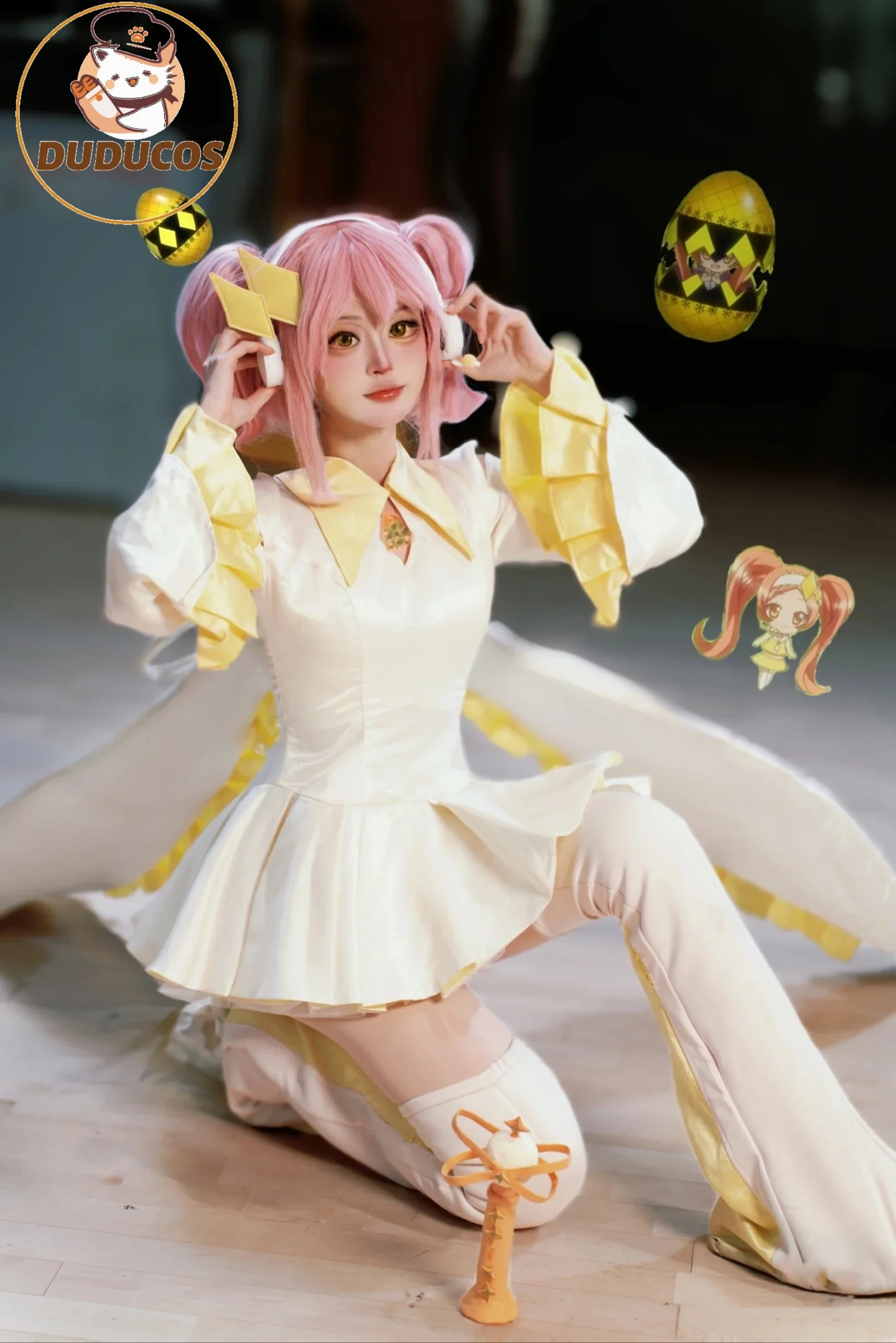 Hinamori Amu Cosplay Costume Anime Shugo Chara Amulet Dia Battle Uniforms Clothing Accessories Full Set Carnival Party Dress Up