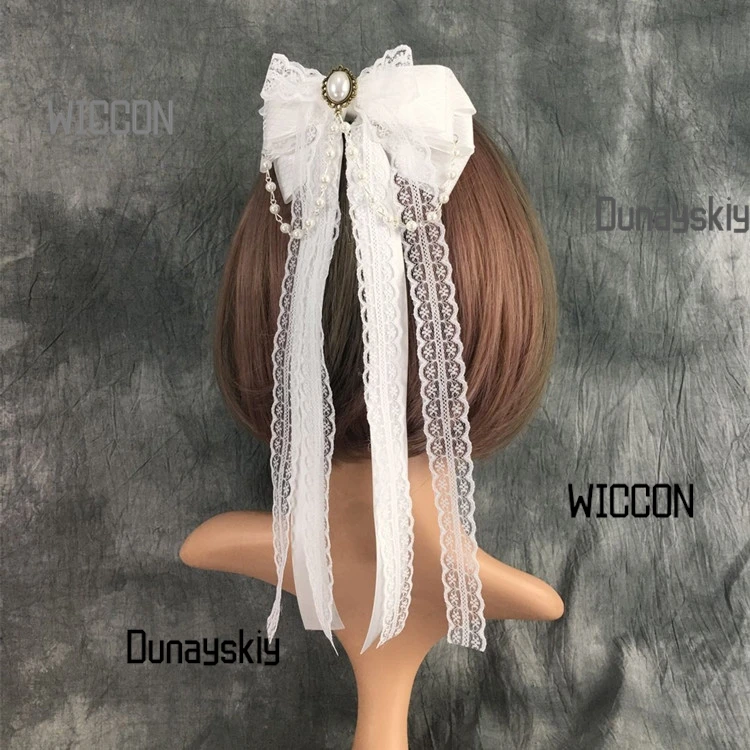 Korean Style Hair Bow Clips Elegant Ribbon Butterfly Hairpins Lolita/Fairy Aesthetic Vintage Princess Headwear Alligator Clips