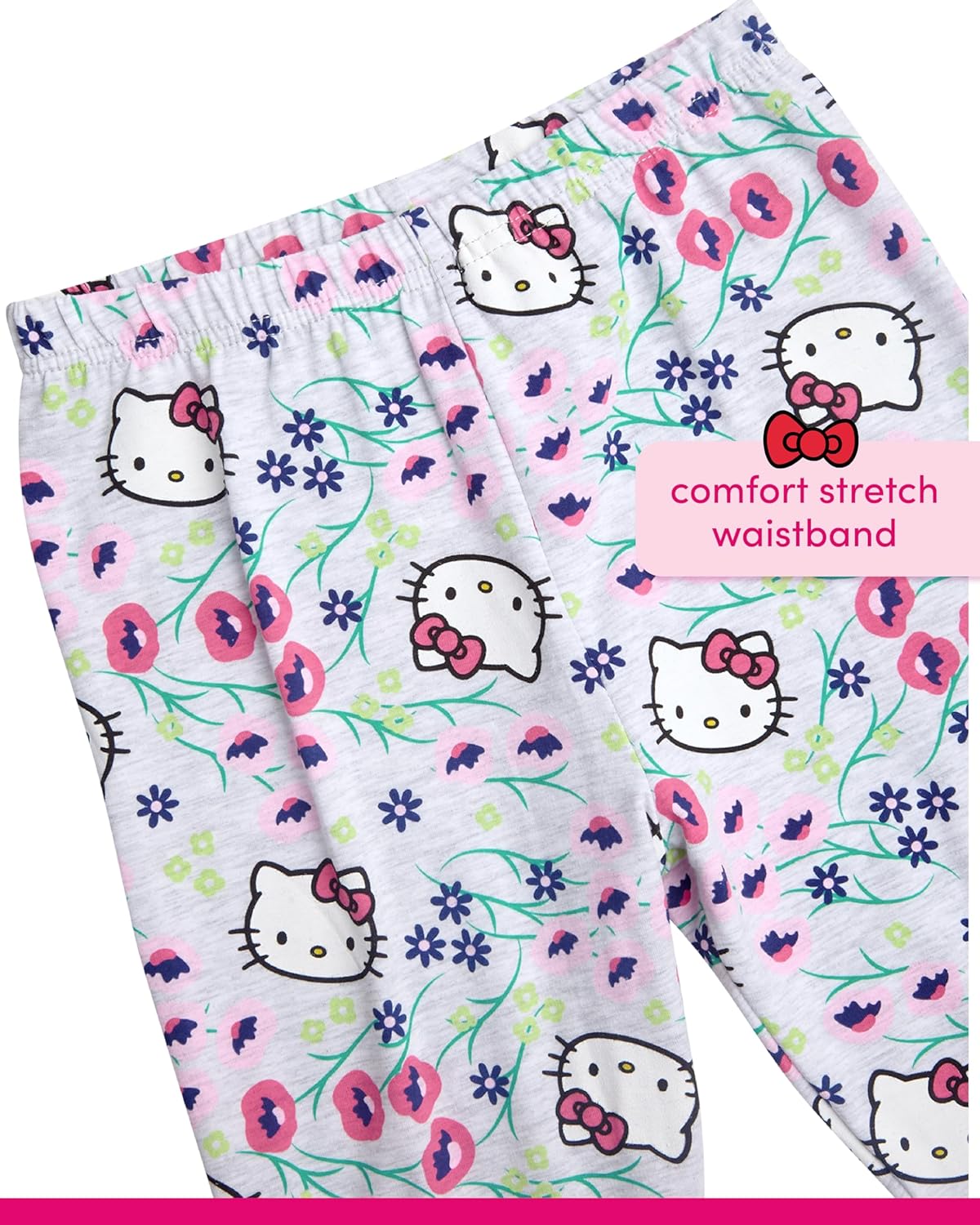Hello Kitty Girls Legging Set - 2 Piece Printed T-Shirt and Cozy Matching Leggings for Girls (2T-12) - Image 5